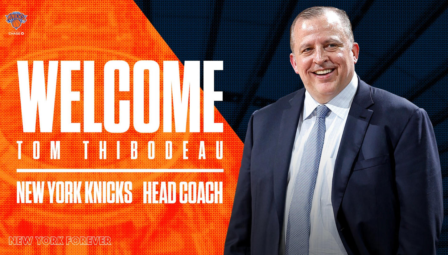 Welcome to the Thibs Era — Knicks Sign Tom Thibodeau to New Coaching
Deal